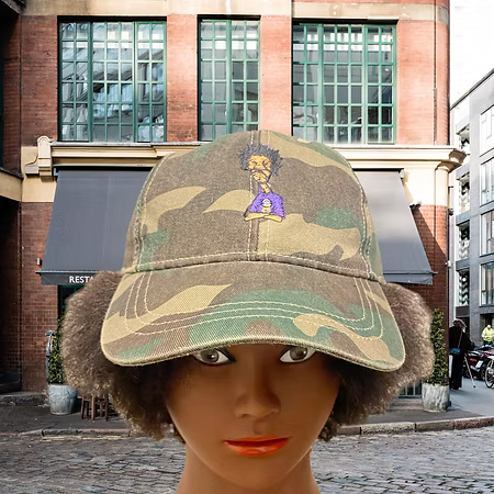 Nickel G. Camouflage With Purple Logo Unisex Trucker Cap