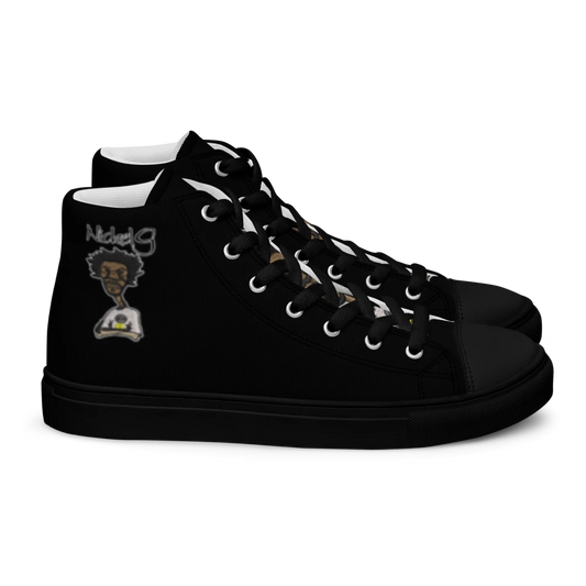 Nickel G. Men's All Black High Top Sneakers