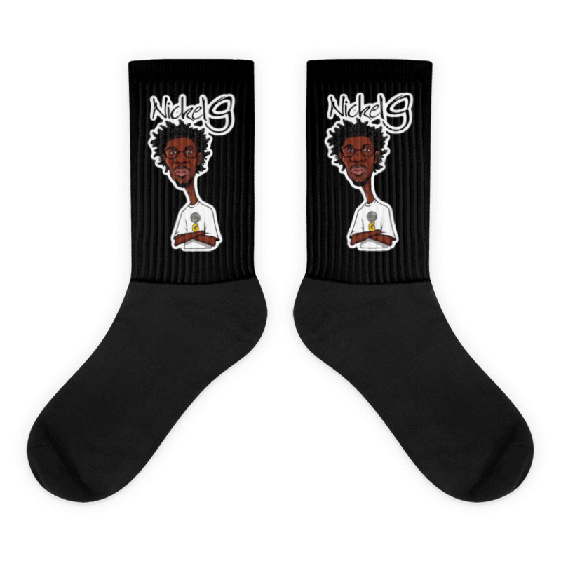 Nickel G. Men's All Black Socks