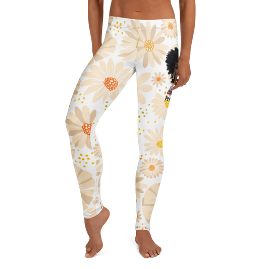 Penny G. The White Floral Arrangement Leggings