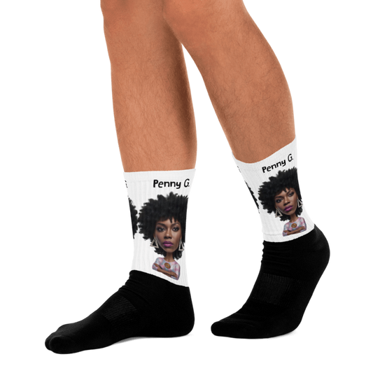 Penny G. Women's Black & White Socks
