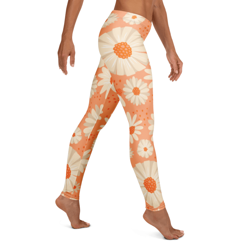 Penny G. The Orange Floral Arrangement Leggings