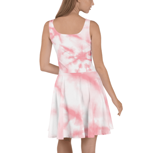 Women's Pink & White Graphic Summer Dress By Penny G.