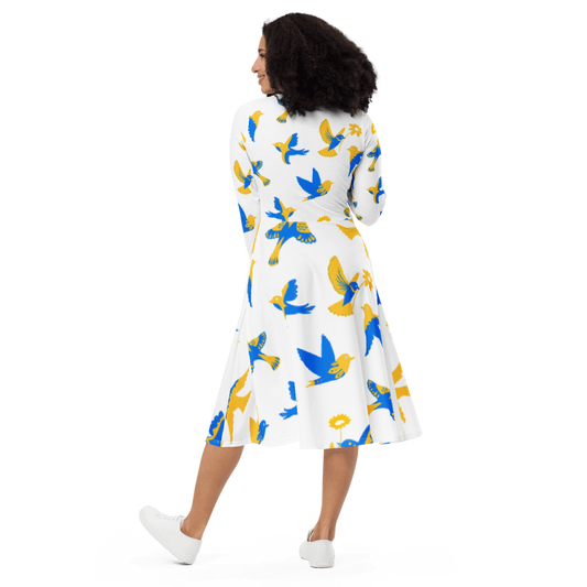 Women's When Doves Fly Graphic Summer Dress By Penny G.