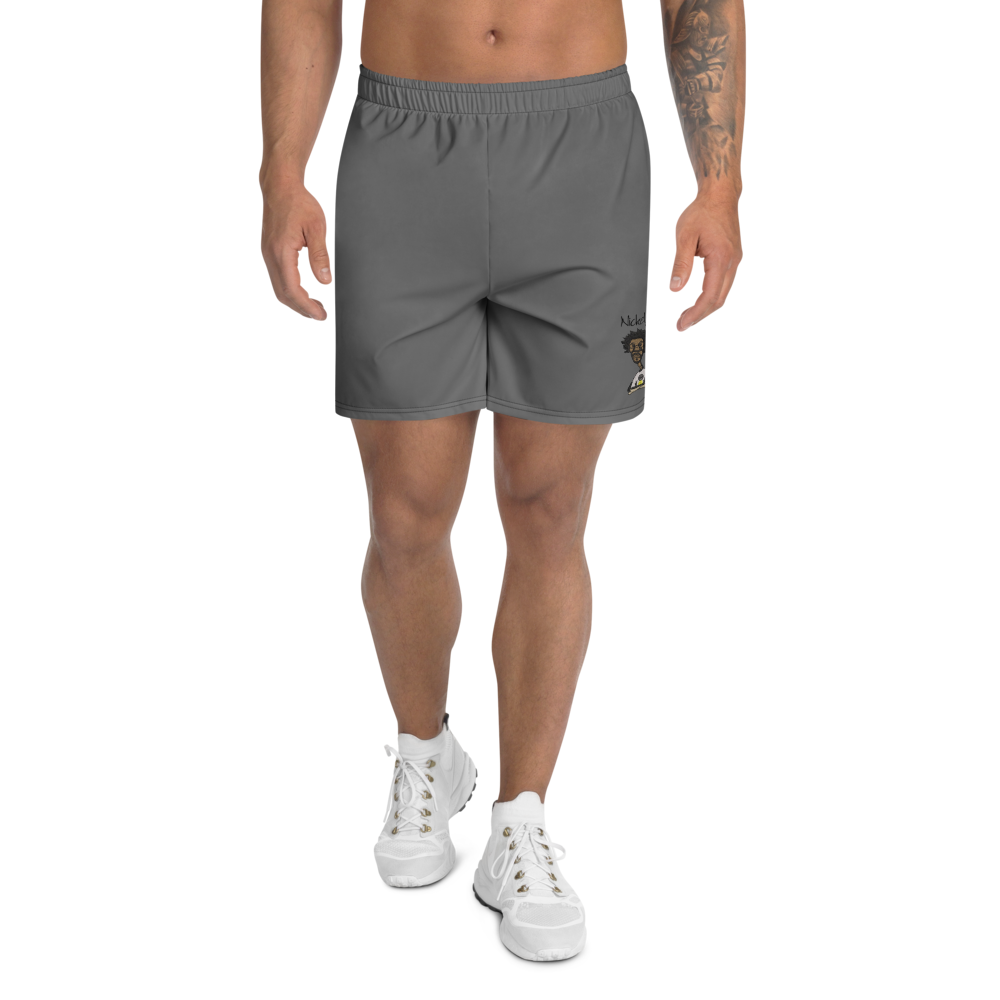 All-Over Print Unisex Grey Athletic Long Shorts