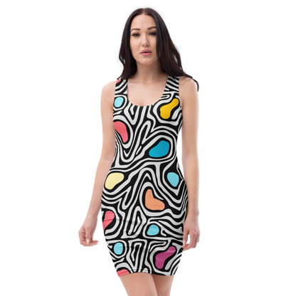 Women's Multicolor Zebra Print Graphic Summer Dress