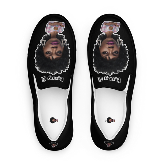 Penny G. Classic All Black Women's Slip-On Shoes