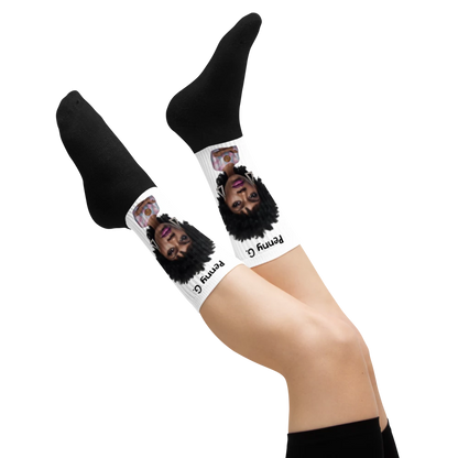 Penny G.  Women's Black & White Socks
