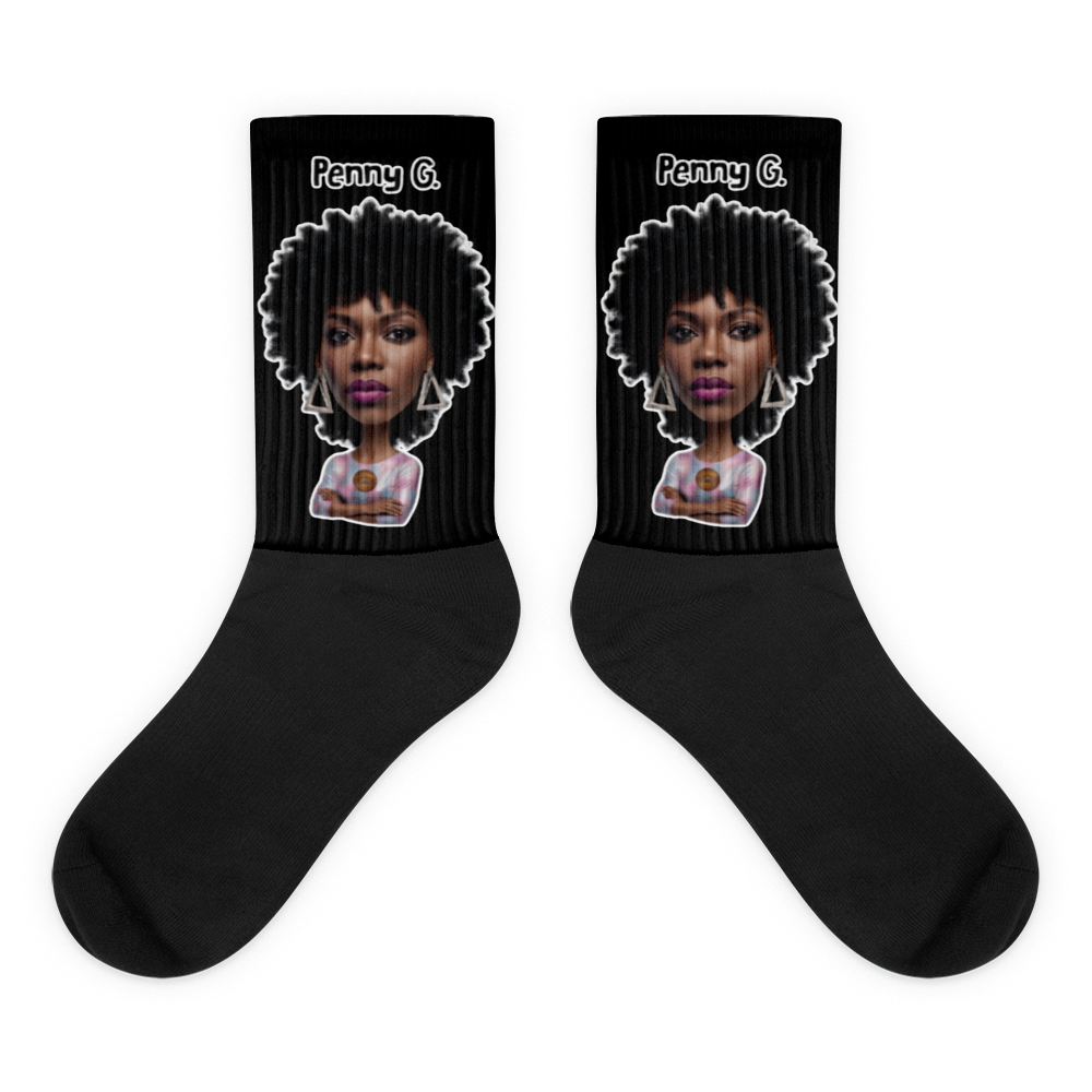 Penny G. Women's All Black Socks