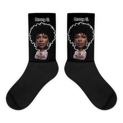 Penny G. Women's All Black Socks