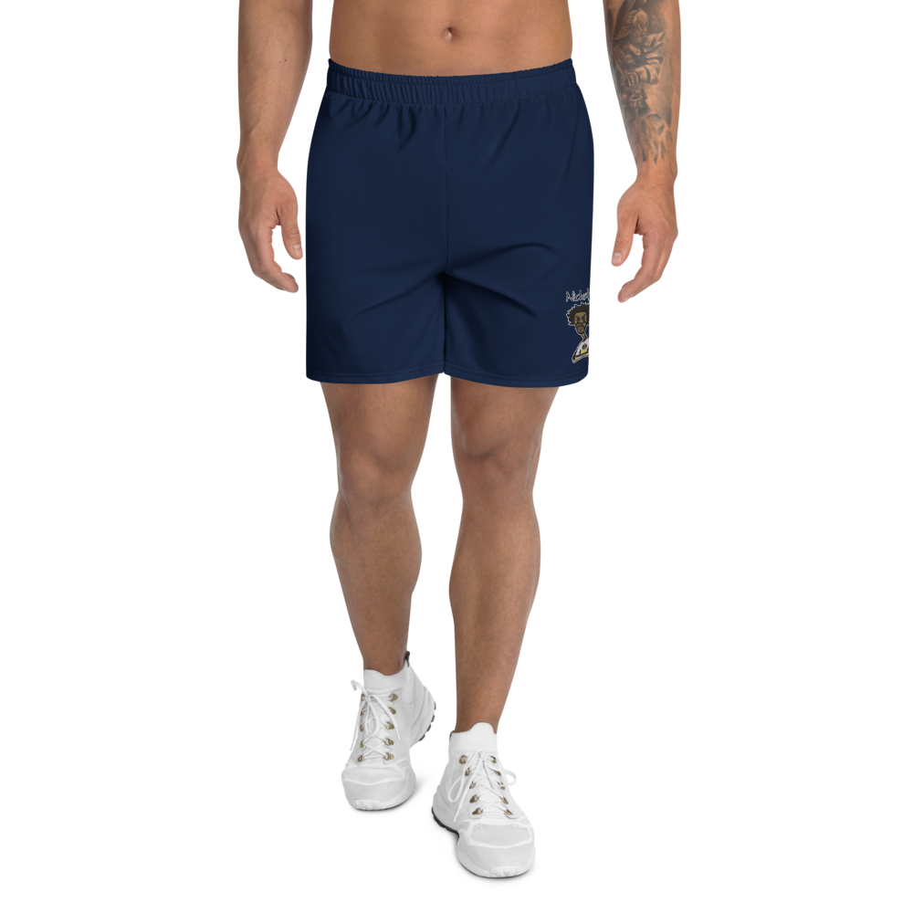 All-Over Print Unisex Navy Blue Athletic Long Shorts
