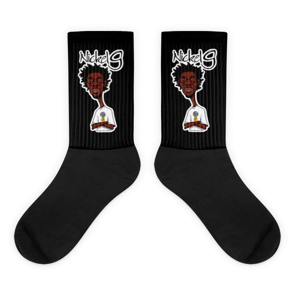 Nickel G. Men's All Black Socks