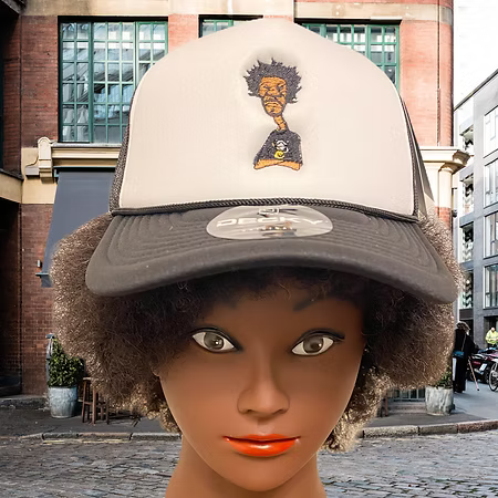 Nickel G. Black and White Unisex Cap