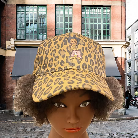 Nickel G. Cheetah Print Pink Logo Trucker Cap