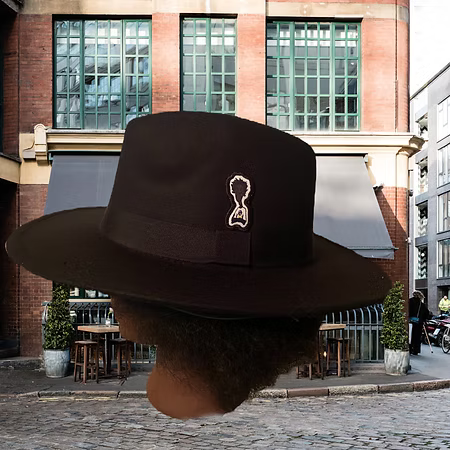 Nickel G. Black with Band Unisex Fedora Hat