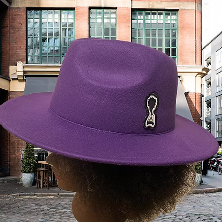 Nickel G. Purple Unisex Fedora Hat