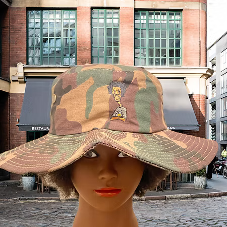 Nickel G. Camouflage With Grey Logo Bucket Hat