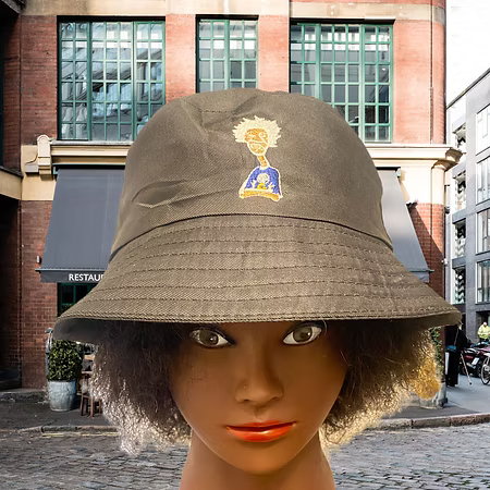 Nickel G. Black with Blue Logo Bucket Hat