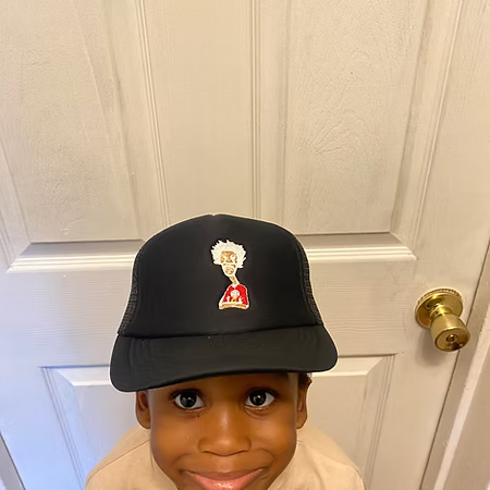 Nickel G. Black Unisex Kids Trucker Cap