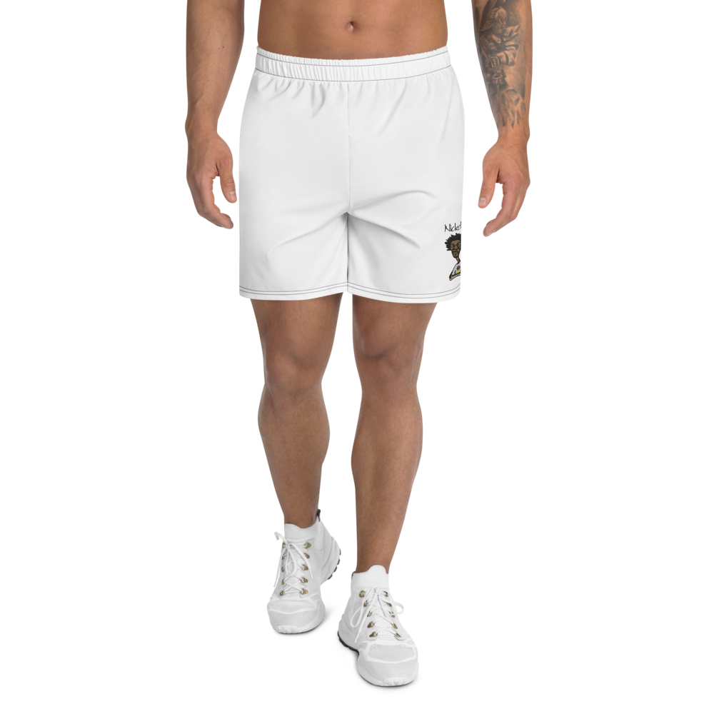 All-Over Print Unisex White Athletic Long Shorts