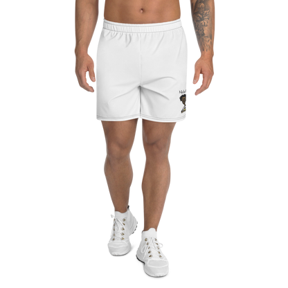 All-Over Print Unisex White Athletic Long Shorts