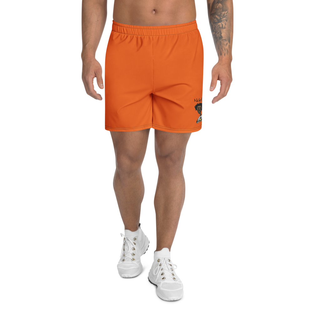 All-Over Print Unisex Orange Athletic Long Shorts