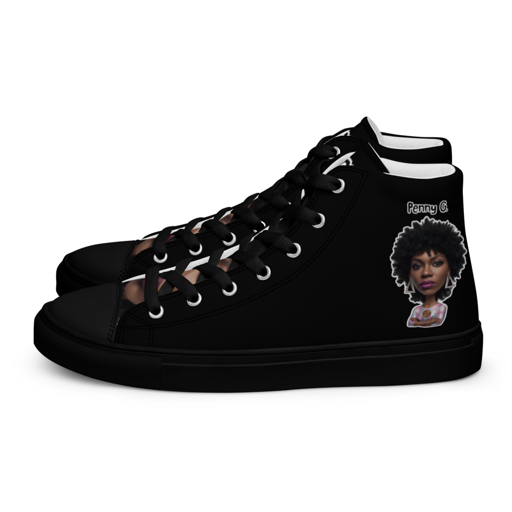 Penny G. Women's All Black High Top Sneakers