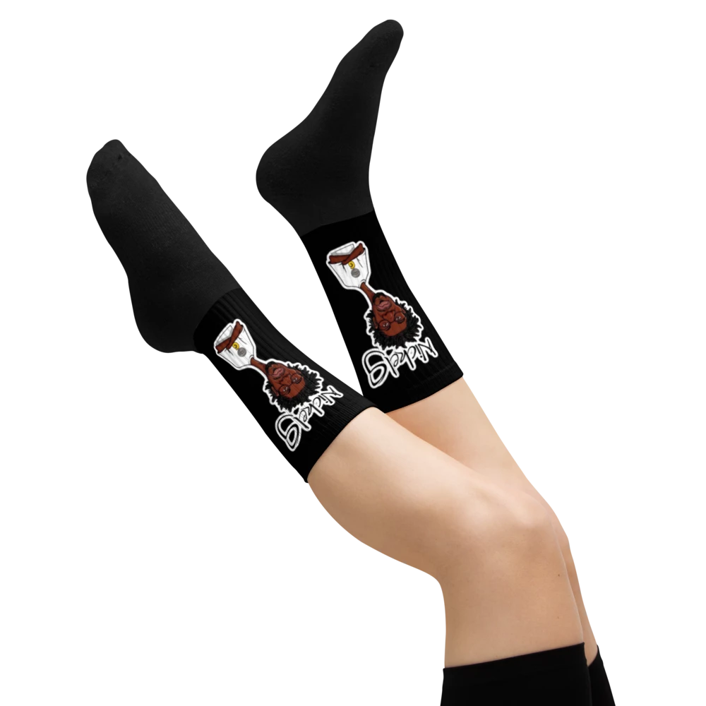 Nickel G. Men's All Black Socks