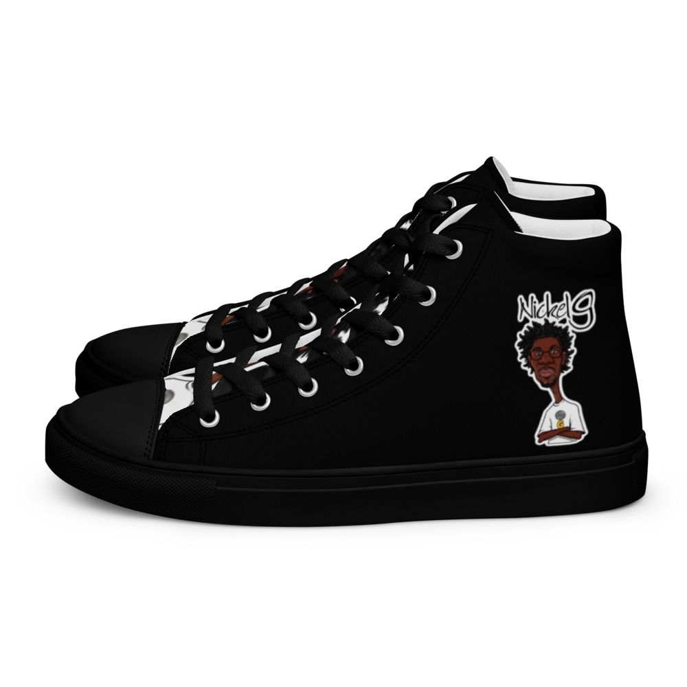 Nickel G. Men's All Black High Top Sneakers