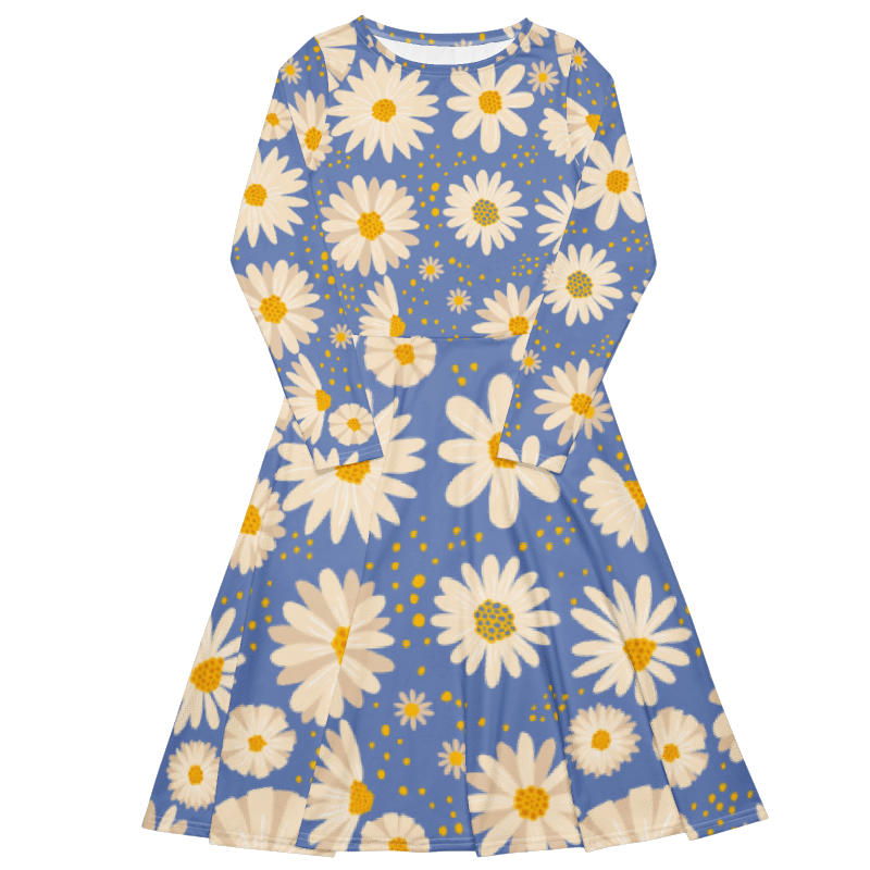Women's Blooming Daisies Graphic Summer Dress