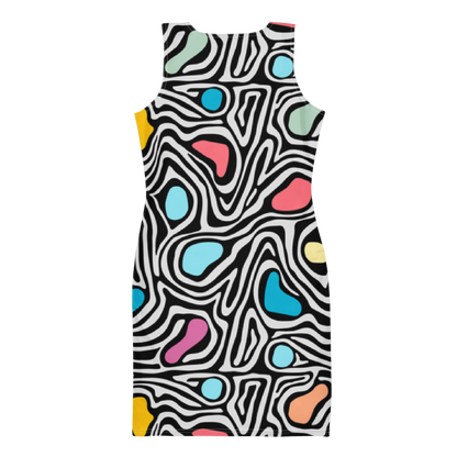 Women's Multicolor Zebra Print Graphic Summer Dress