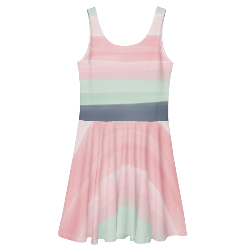 Women's Pink & Blue Graphic Summer Dress By Penny G.