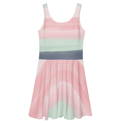 Women's Pink & Blue Graphic Summer Dress By Penny G.