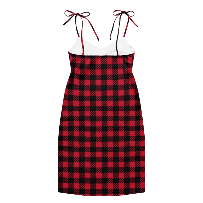 Women's Red & Black Plaid Graphic Summer Dress By Penny G.