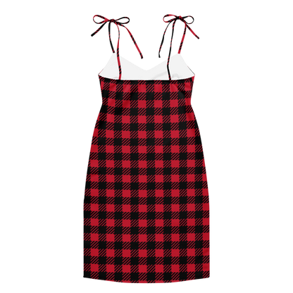 Women's Red & Black Plaid Graphic Summer Dress By Penny G.