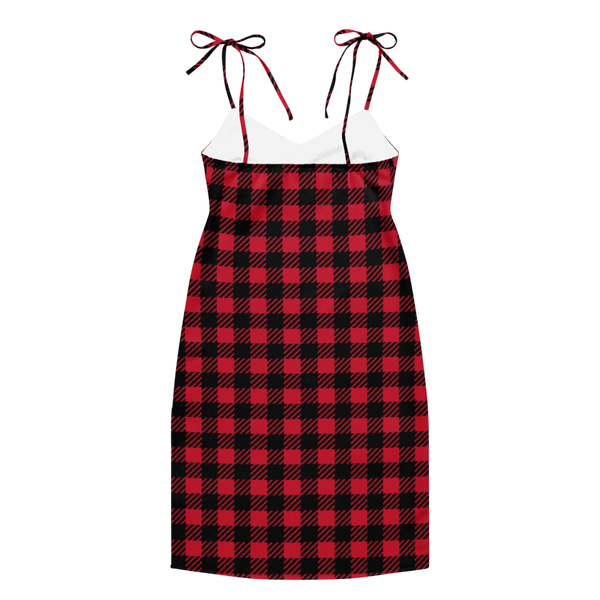Women's Red & Black Plaid Graphic Summer Dress By Penny G.
