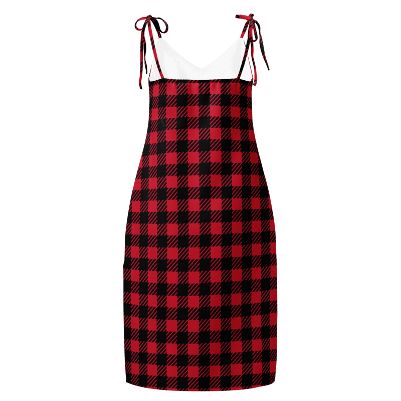 Women's Red & Black Plaid Graphic Summer Dress By Penny G.
