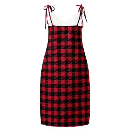 Women's Red & Black Plaid Graphic Summer Dress By Penny G.