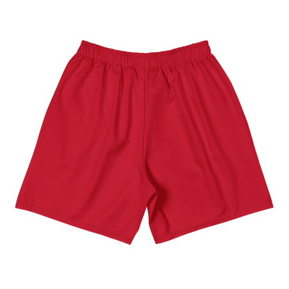 All-Over Print Unisex Red Athletic Long Shorts