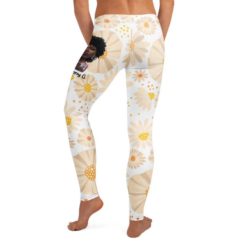 Penny G. The White Floral Arrangement Leggings