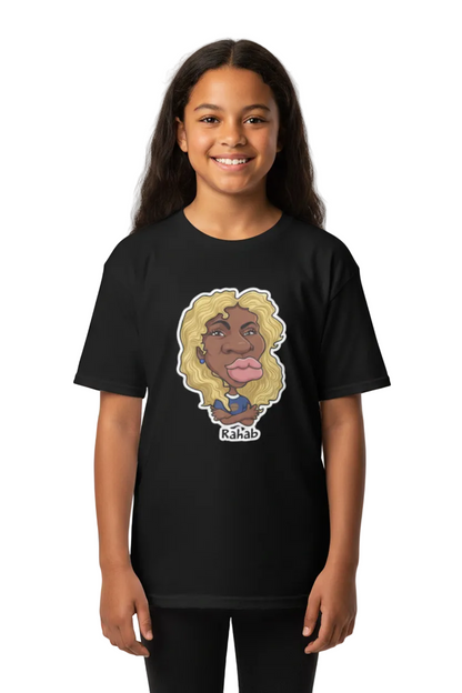 Rahab Black Tee for Girls By Penny G.