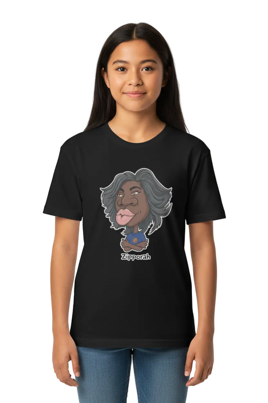 Zipporah Black Tee for Girls By Penny G.