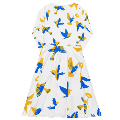 Women's When Doves Fly Graphic Summer Dress By Penny G.