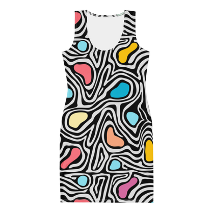 Women's Multicolor Zebra Print Graphic Summer Dress