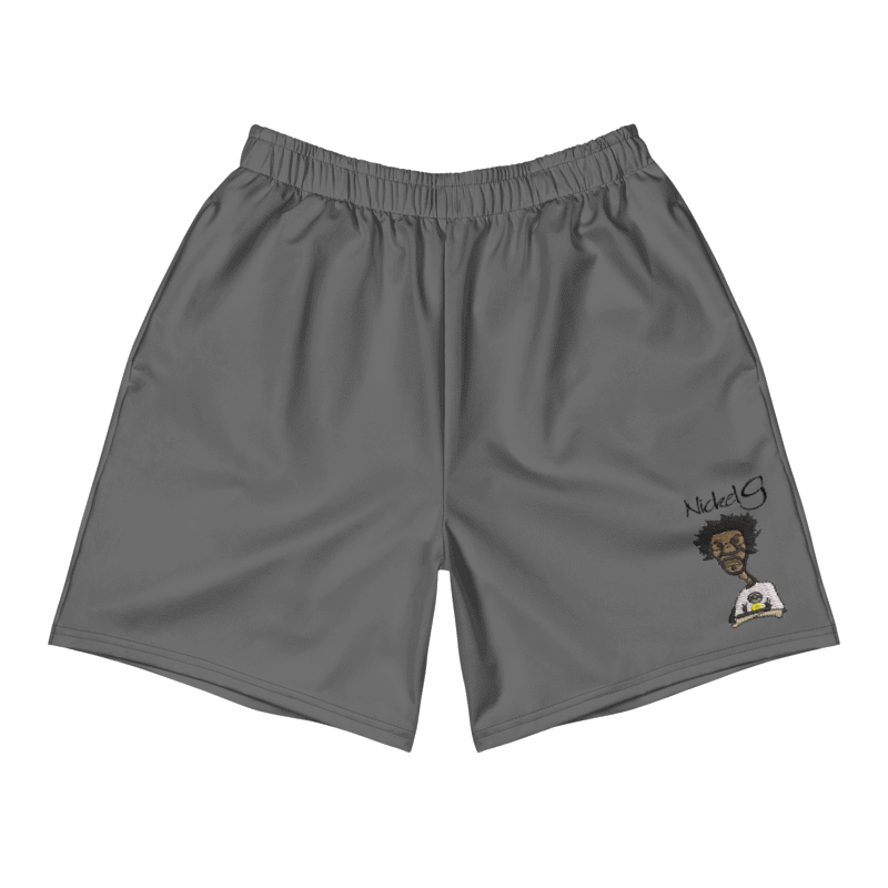 All-Over Print Unisex Grey Athletic Long Shorts