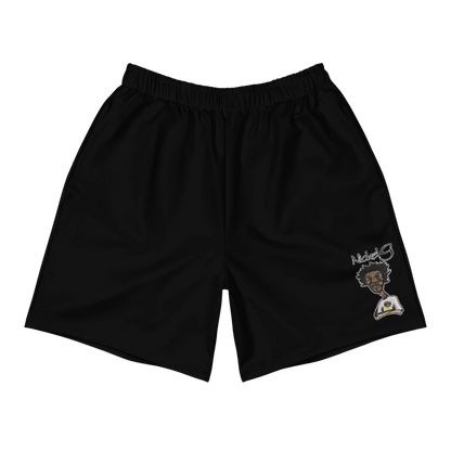 All-Over Print Unisex Black Athletic Long Shorts