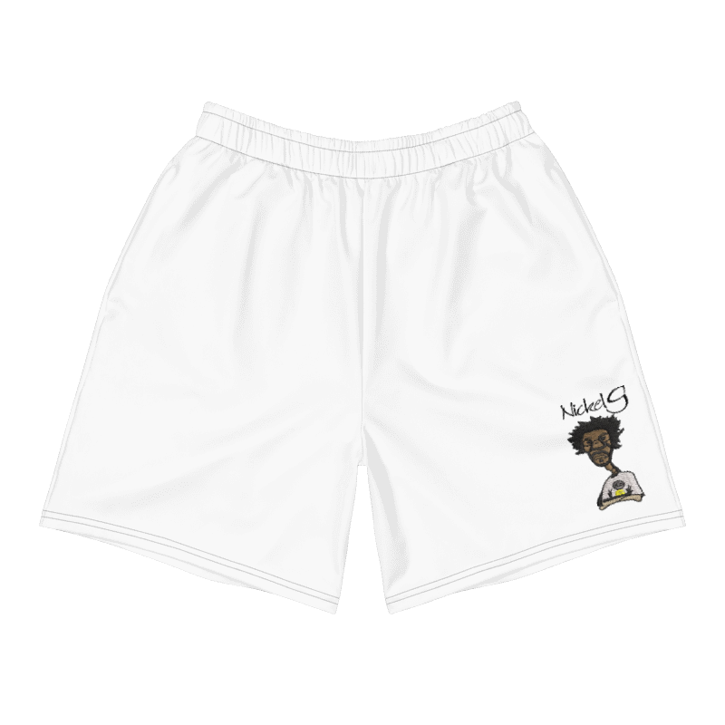 All-Over Print Unisex White Athletic Long Shorts