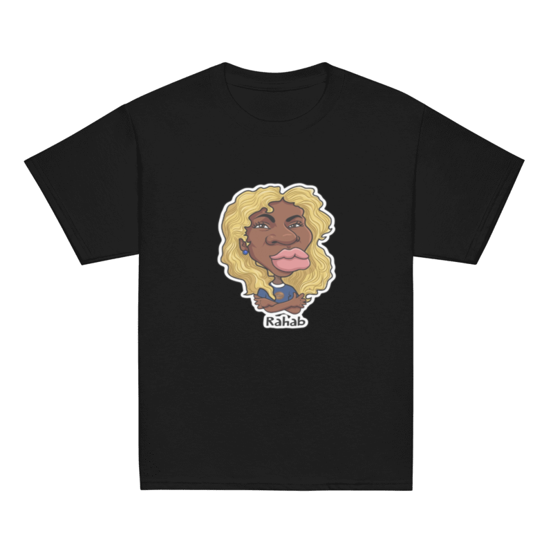 Rahab Black Tee for Girls By Penny G.