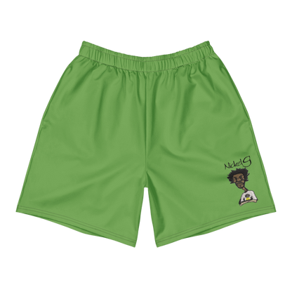 All-Over Print Unisex Green Athletic Long Shorts