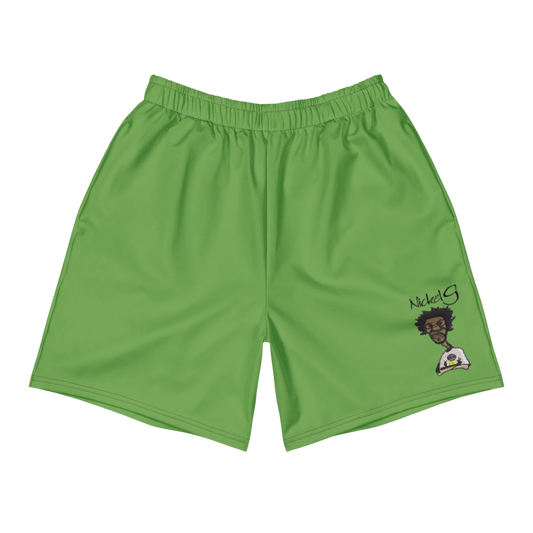 All-Over Print Unisex Green Athletic Long Shorts